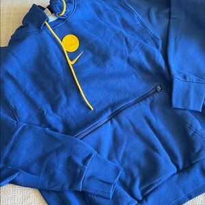 NBA Royal Blue Hoodie with Golden Highlights Golden State Warriors
